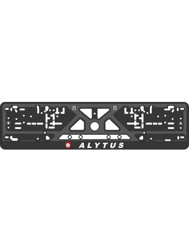 License plate frame - silkscreen printing - ALYTUS