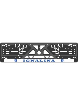 License plate frame - silkscreen printing - IGNALINA