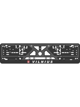 License plate frame - silkscreen printing - VILNIUS 