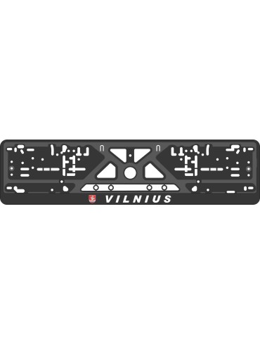 License plate frame - silkscreen printing - VILNIUS 