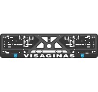 Номерная рамка - c шелкографией - VISAGINAS
