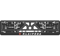 License plate frame - silkscreen printing - KLAIPĖDA 