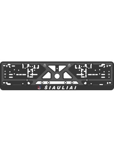 License plate frame - silkscreen printing - ŠIAULIAI
