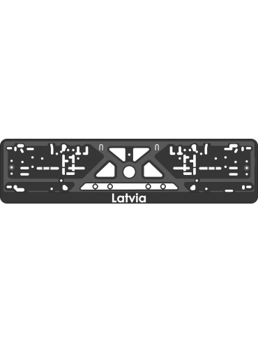 License plate frame - silkscreen printing - LATVIA
