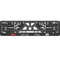 License plate frame - silkscreen printing - LATVIA TALSI