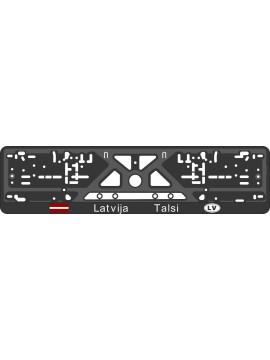 License plate frame - silkscreen printing - LATVIA TALSI