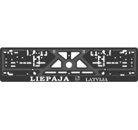 License plate frame - silkscreen printing - LIEPAJA