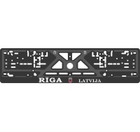 License plate frame - silkscreen printing - RIGA LATVIJA