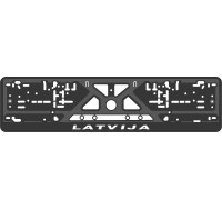 License plate frame - silkscreen printing - LATVIA 