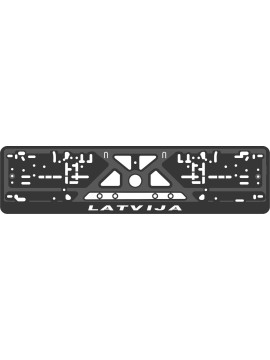 Номерная рамка - c шелкографией - LATVIA 