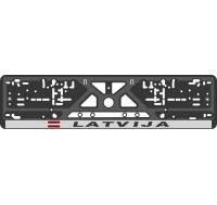 License plate frame - silkscreen printing - LATVIA  