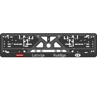 Номерная рамка - c шелкографией - LATVIA KULDIGA