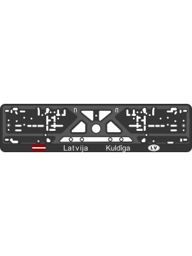 License plate frame - silkscreen printing - LATVIA KULDIGA