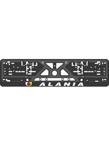 License plate frame - silkscreen printing - ALANIA