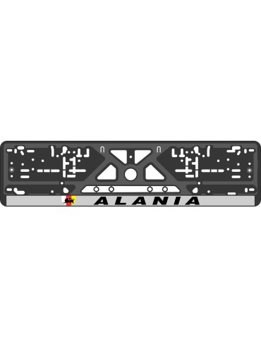 License plate frame - silkscreen printing - ALANIA 