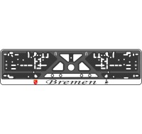 Номерная рамка - c шелкографией - BREMEN