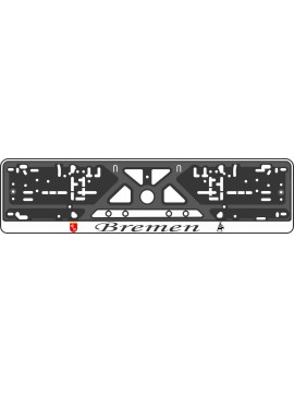 License plate frame - silkscreen printing - BREMEN