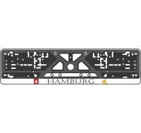 Номерная рамка - c шелкографией - HAMBURG