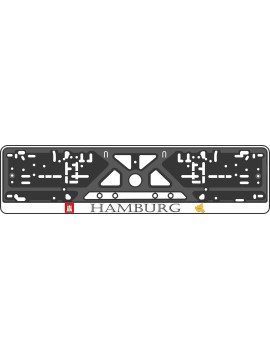 License plate frame - silkscreen printing - HAMBURG