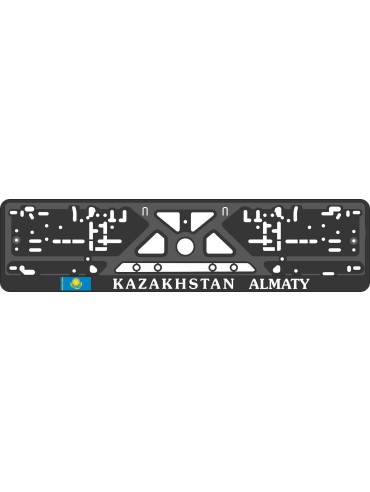 License plate frame - silkscreen printing - KAZAKHSTAN ALMATY
