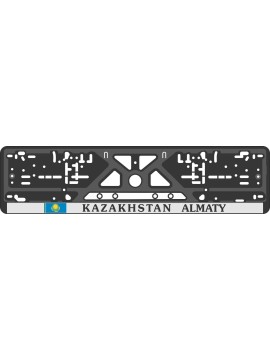 License plate frame - silkscreen printing - KAZAKHSTAN ALMATY 
