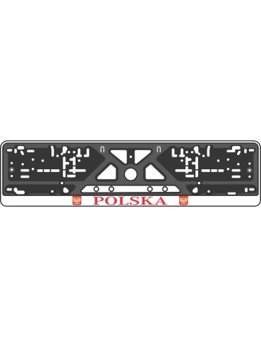 License plate frame - silkscreen printing - POLSKA