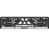 License plate frame - silkscreen printing - BAKU