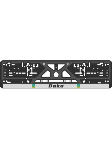 License plate frame - silkscreen printing - BAKU