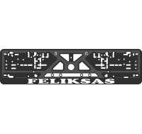 License plate frame - silkscreen printing - FELIKSAS