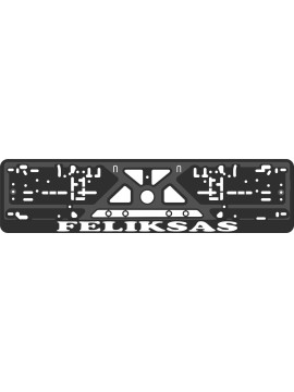 License plate frame - silkscreen printing - FELIKSAS