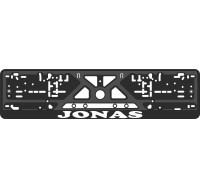 License plate frame - silkscreen printing - JONAS