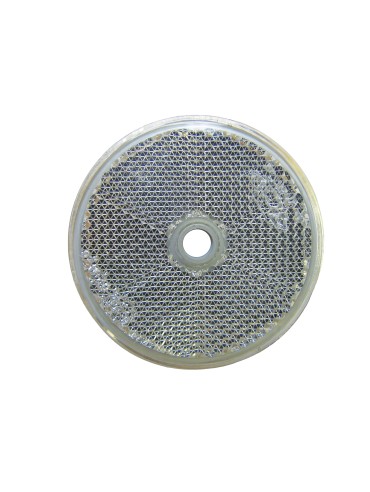 White 60 mm round front reflector