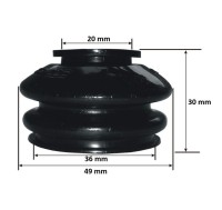 Universal rubber ball joint dust boot covers Ø20-36mm