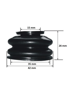 Universal rubber ball joint dust boot covers Ø15-35mm
