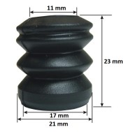 Protective rubber for brake guide bushes