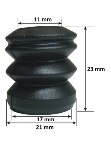 Protective rubber for brake guide bushes