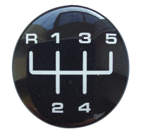 Наклейка на круглую ручку рычага переключения передач