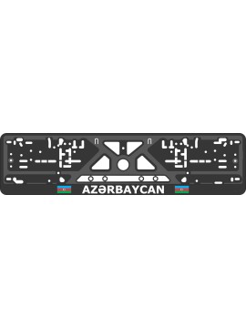 License plate frame - silkscreen printing - AZERBAICAN 