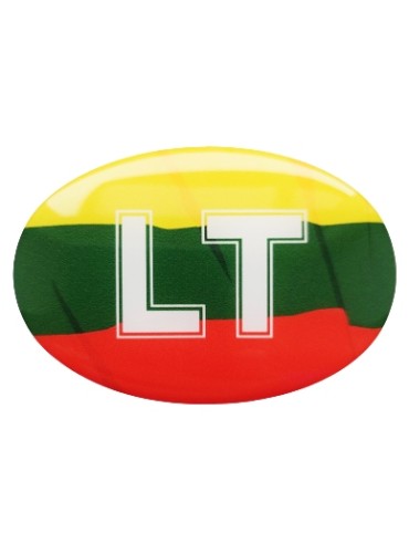 Lipdukas “LT su LT banguota vėliava” iškiliu paviršiumi  