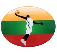 Lipdukas “Lietuva krepšinis” iškiliu paviršiumi 