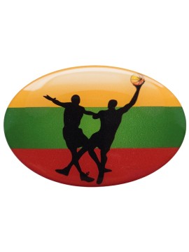 Lipdukas “Lietuva už krepšinį” iškiliu paviršiumi  